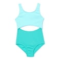 Wonder Nation Girls OnePiece Swimsuit with Cutouts and UPF 50, Sizes 4