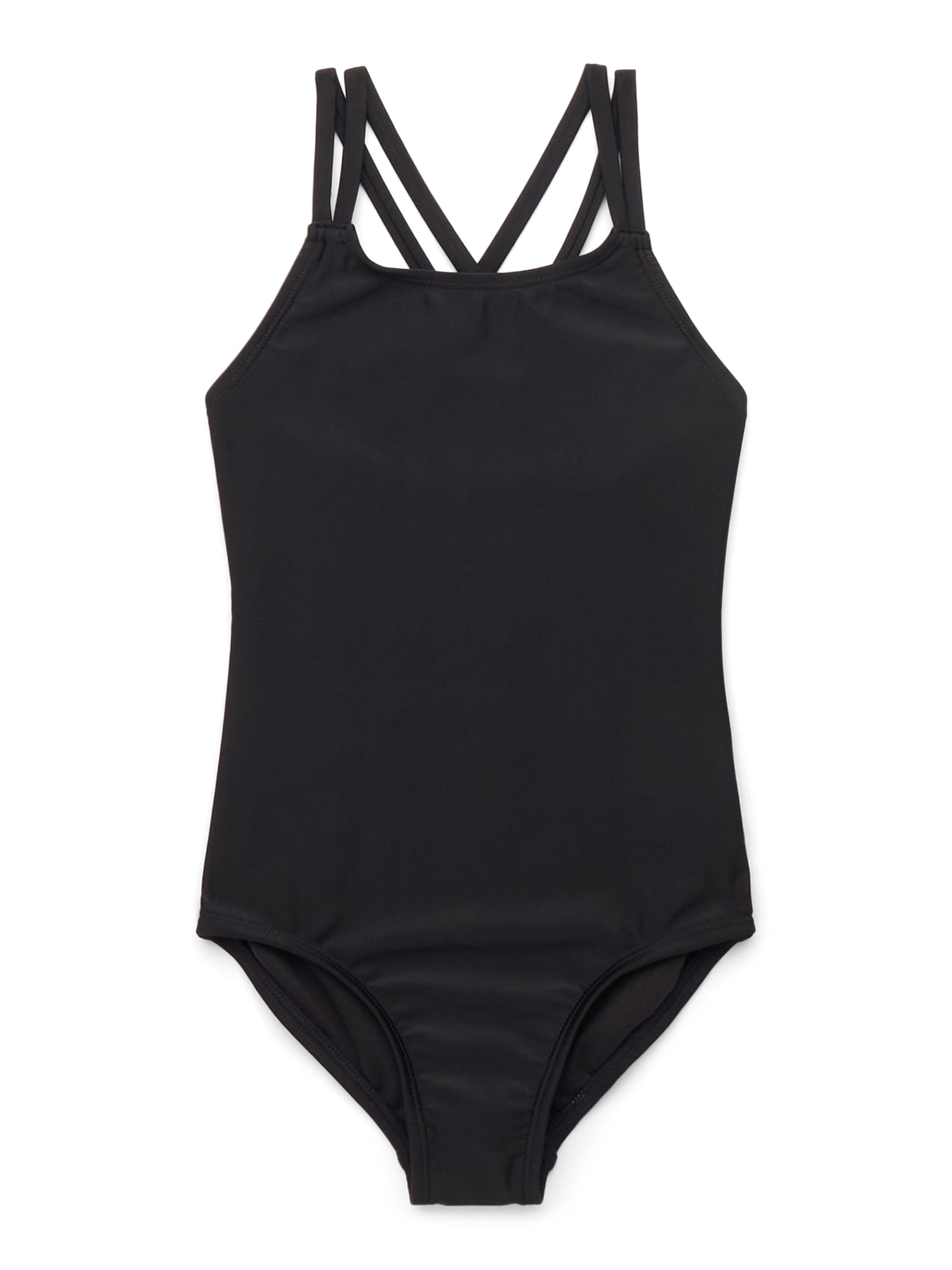 Wonder Nation Girls One Piece Swimsuit with UPF50+