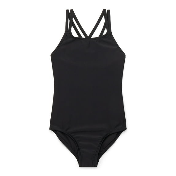 Wonder Nation Girls One Piece Swimsuit with UPF50+