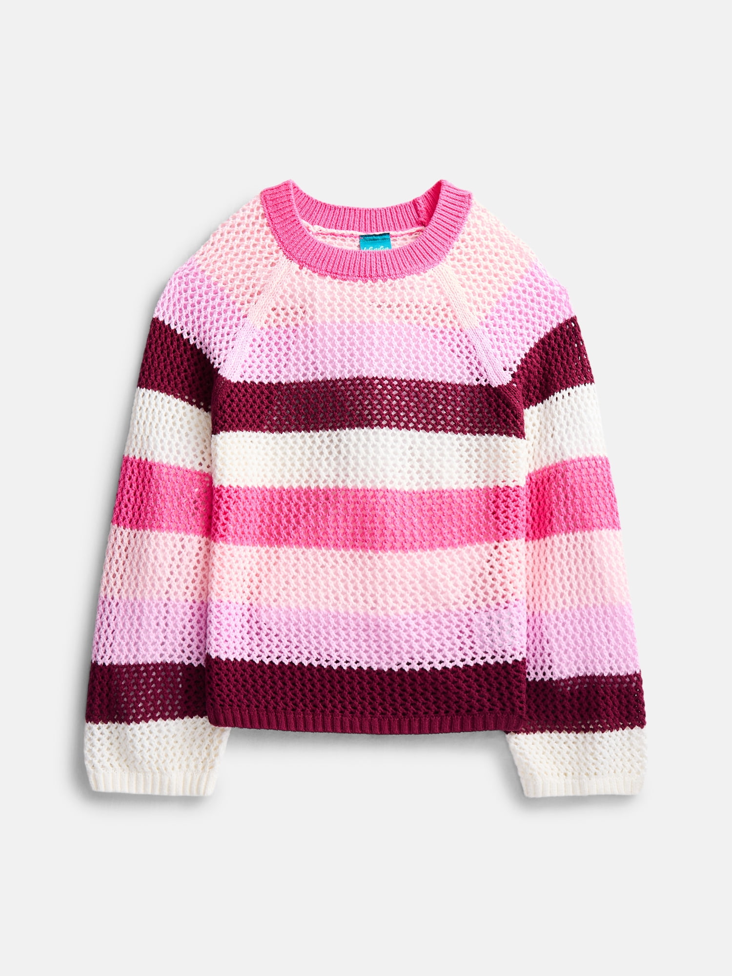 Wonder Nation Girls Open Knit Sweater, Lightweight, Sizes 4-18 & Plus