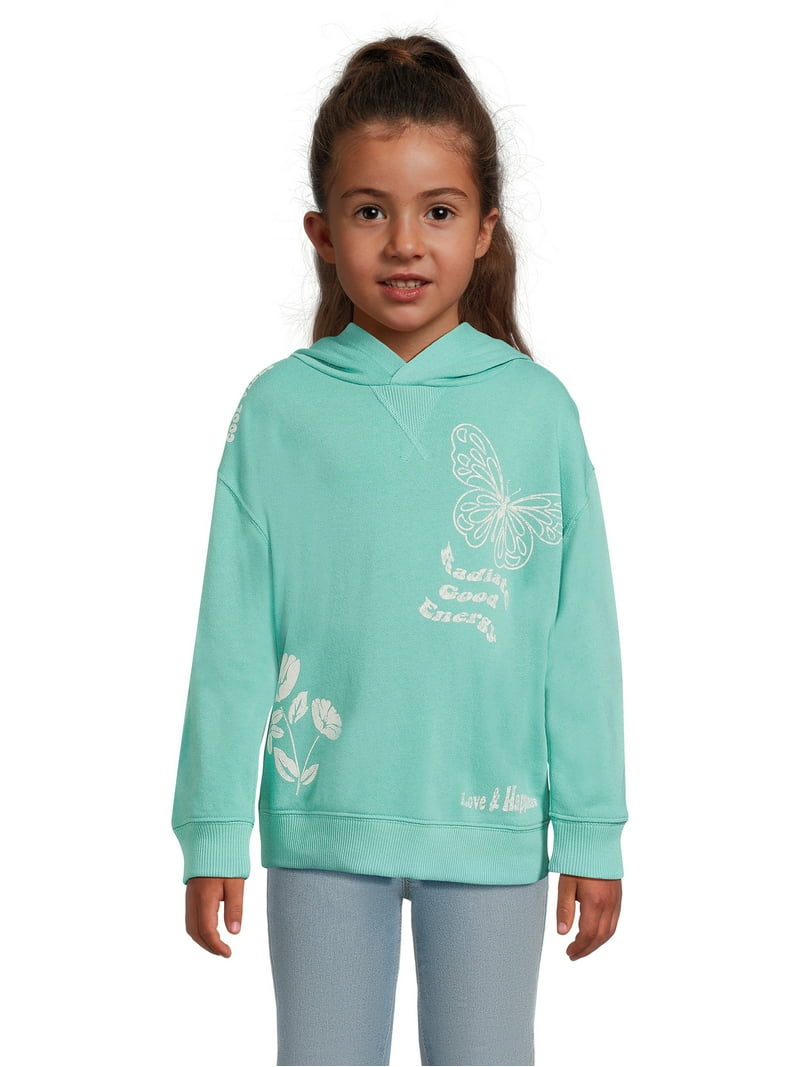 Wonder Nation Girls Oversized Hoodie, Sizes 4-18 & Plus