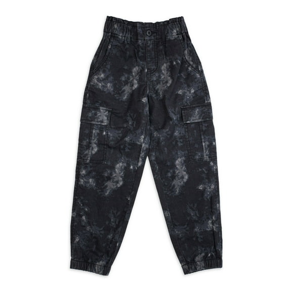 Wonder Nation Girls Paperbag Waist Cargo Jogger, Sizes 4-18 & Plus