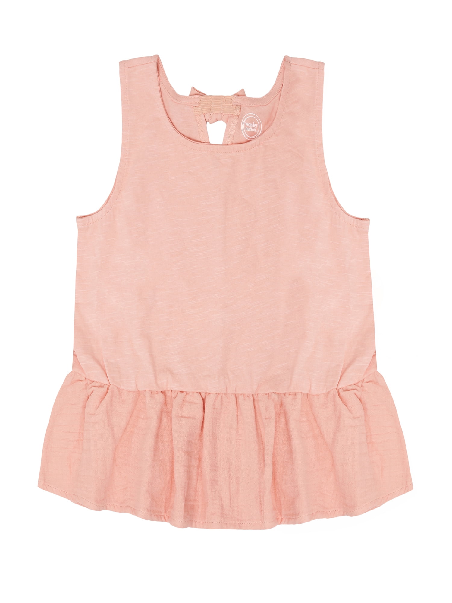 Wonder Nation Girls Peplum Tank, Sizes 4-18 & Plus