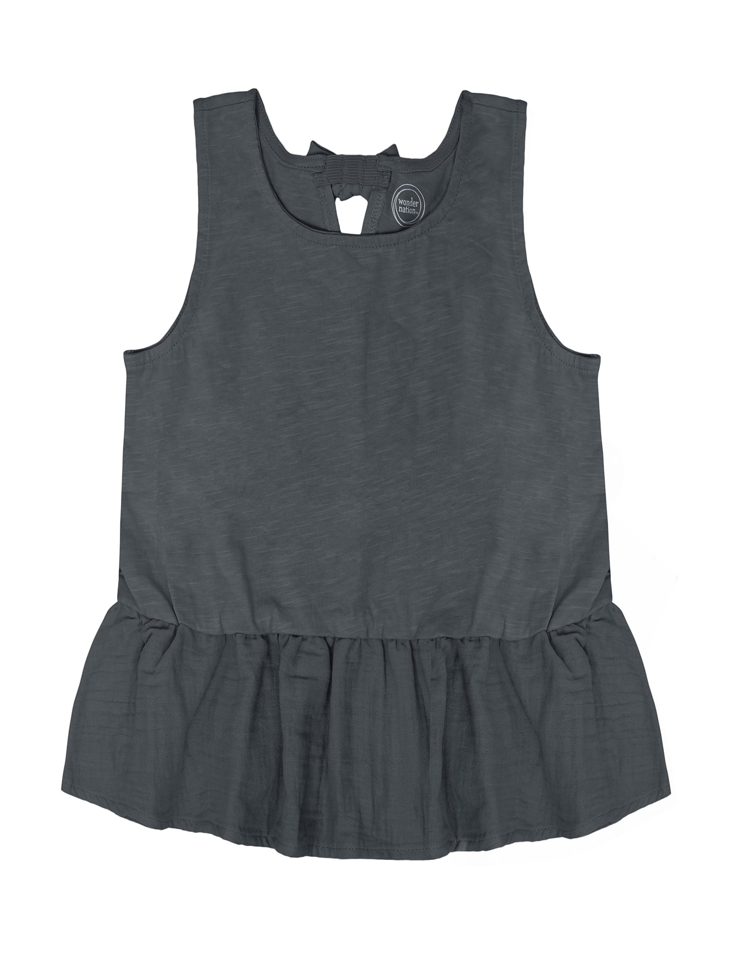 Wonder Nation Girls Peplum Tank, Sizes 4-18 & Plus