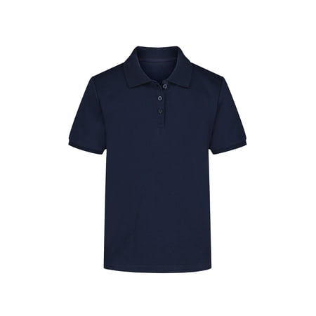Wonder Nation Girls Performance Polo Shirt, Sizes XS-XXL