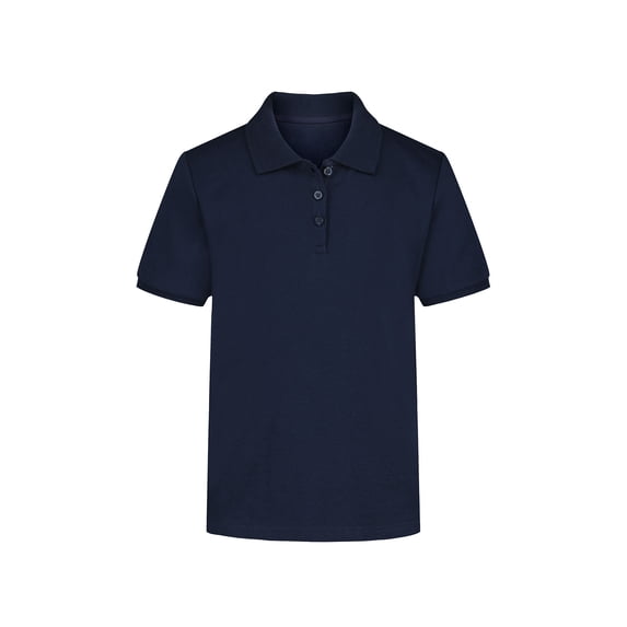 Wonder Nation Girls Performance Polo Shirt, Sizes XS-XXL