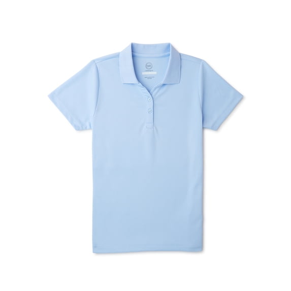 Wonder Nation Girls Performance Polo Shirt, Sizes XS-XXL