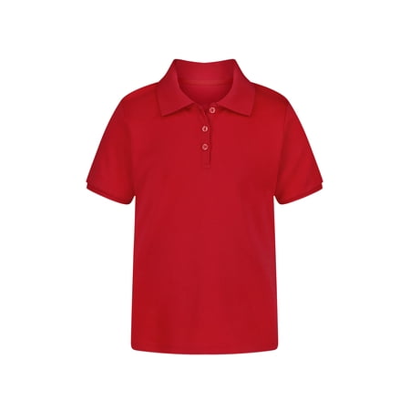 Wonder Nation Girls Performance Polo Shirt, Sizes XS-XXL
