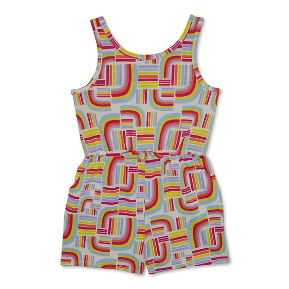 Wonder Nation Girls Play Romper, Sizes 4-18 & Plus