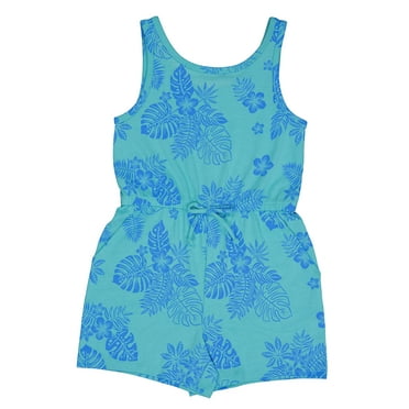 Wonder Nation Girls Play Romper, Sizes 4-18 & Plus