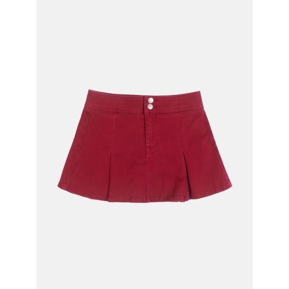 Wonder Nation Girls Denim Pleated Skirt, Sizes 4-18 & Plus