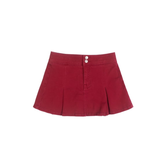 Wonder Nation Girls Mini Denim Pleated Skirt, Sizes 4-18
