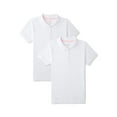 thumbnail image 1 of Wonder Nation Girls School Uniform Interlock Short Sleeve Polo Shirt, 2-Pack, Sizes 4-18 & 10-16 Plus, 1 of 3