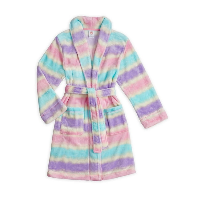 Wonder Nation Girl's 4-18 & Plus Plush Fleece Bathrobe, Multicolor