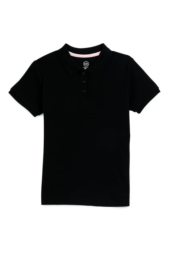 Girls Polo Shirt with Short Sleeves, Sizes XS-XXL