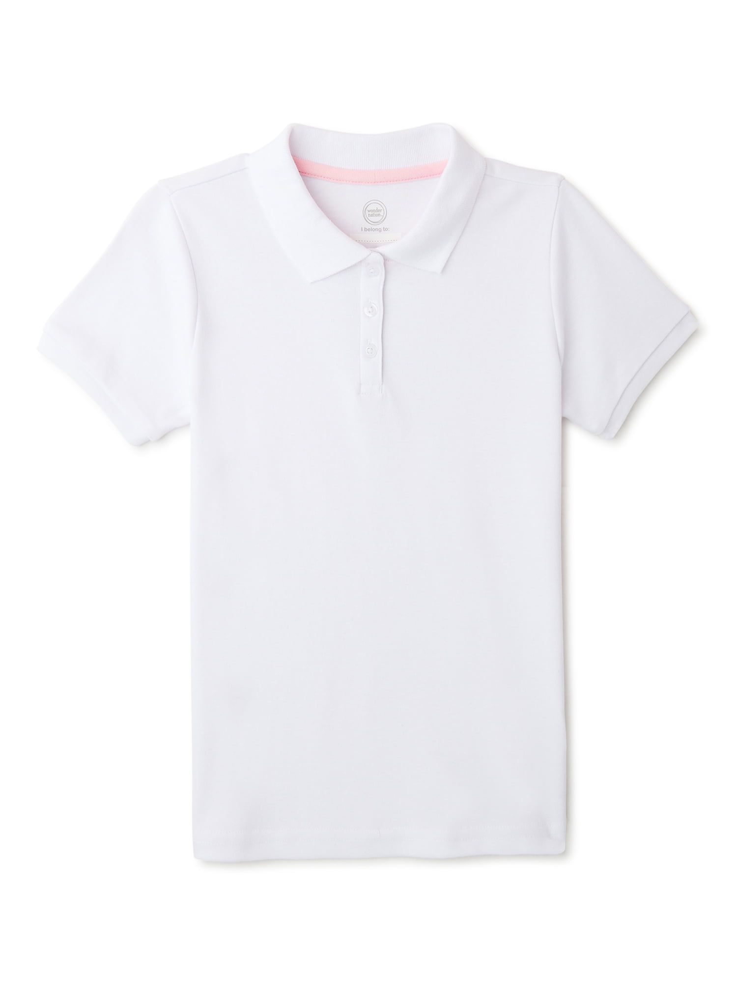 Wonder Nation Girls Polo Shirt with Short Sleeves Sizes XS