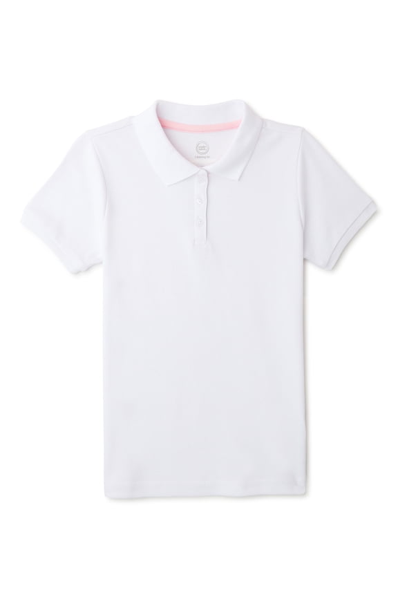 Girls Polo Shirt with Short Sleeves, Sizes XS-XXL