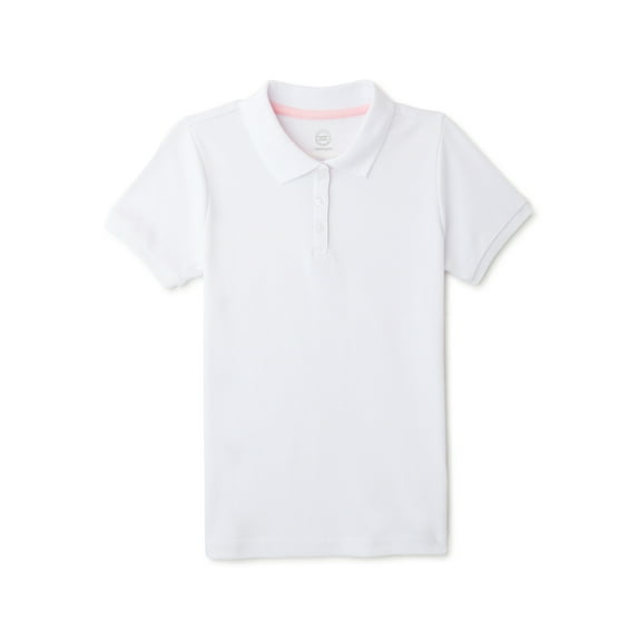 Wonder Nation Girls Polo Shirt with Short Sleeves, Sizes XS-XXL