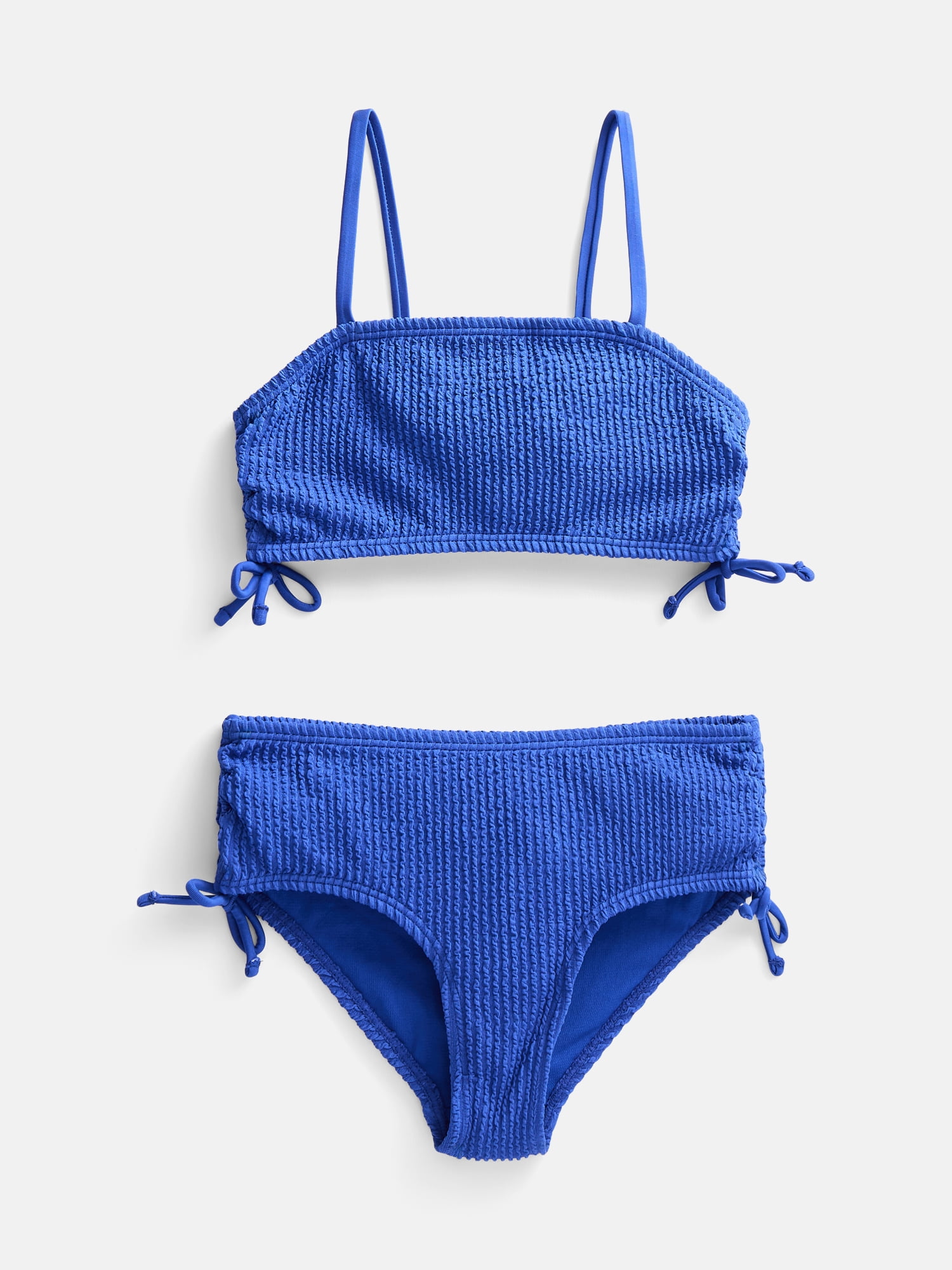 Wonder Nation Girls Popcorn Bandeau Bikini Swim Set, 2 Piece, Sizes 4-16