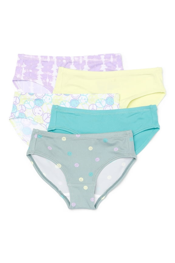 Girls Premium Hipster Underwear, 5-Pack, Sizes S-XL