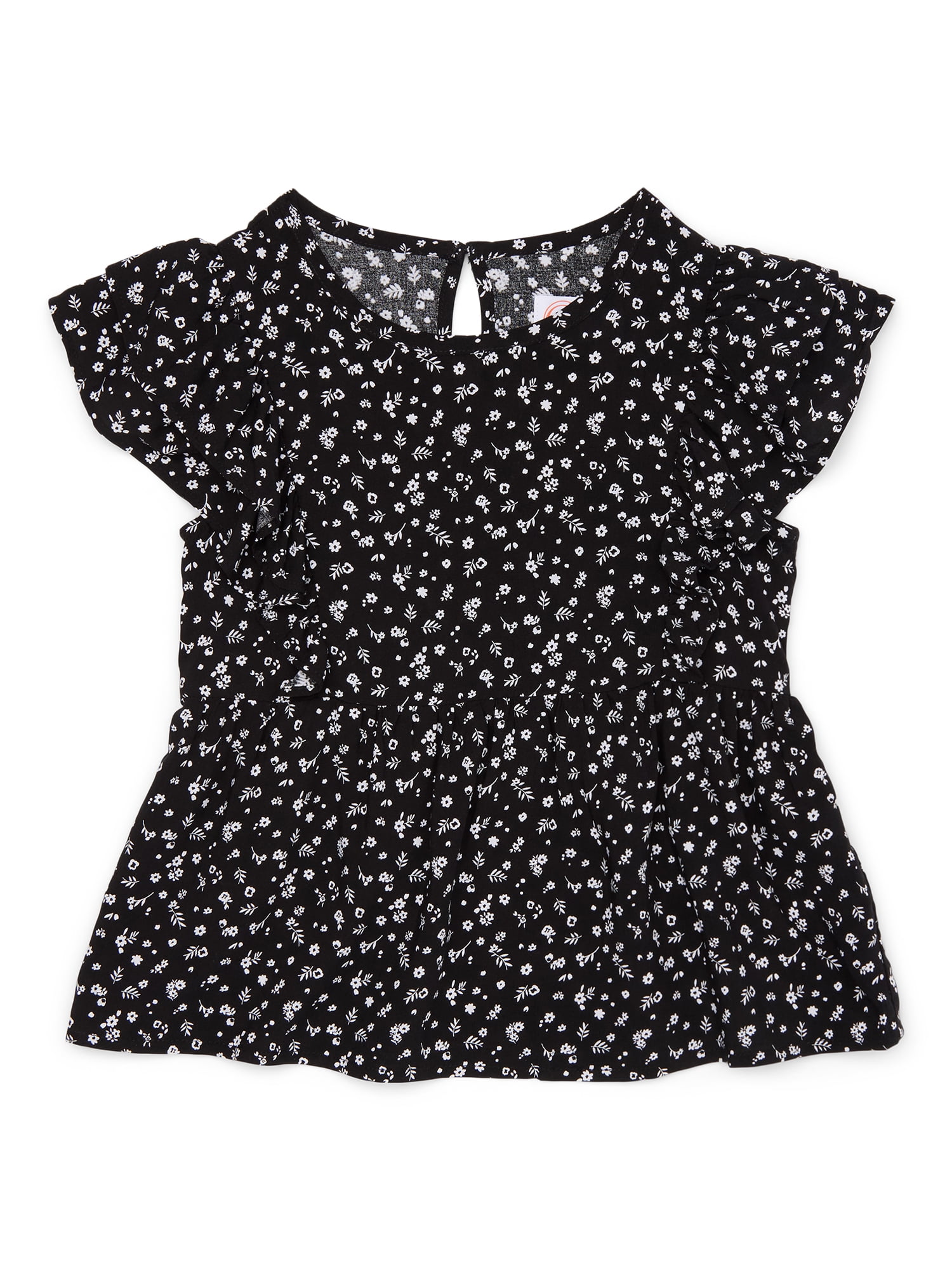 Wonder Nation Girls Woven Ruffle Top, Sizes 4-18 & Plus - Walmart.com