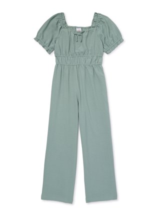 Wide Leg Jumpsuit High Waist Short Sleeve Pleated Romper Loose Fit Flex  Coverall Ethnic Style Solid Buttons Pocket Suspender Jumpsuit Wyongtao Deals