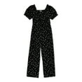 thumbnail image 1 of Wonder Nation Girls Puff Sleeve Jumpsuit, Sizes 4-18 & Plus, 1 of 3