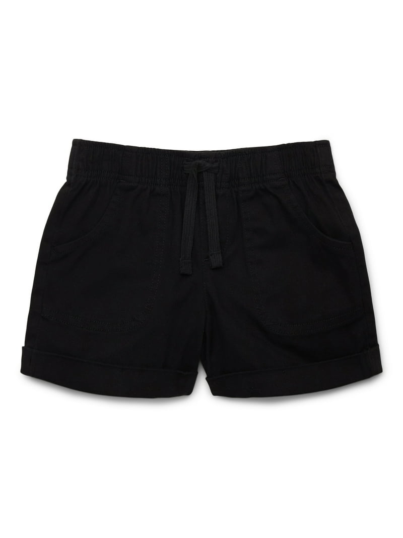 Wonder Nation Girls Pull-On Shorts Sizes 4-18 Plus Cotton Blend