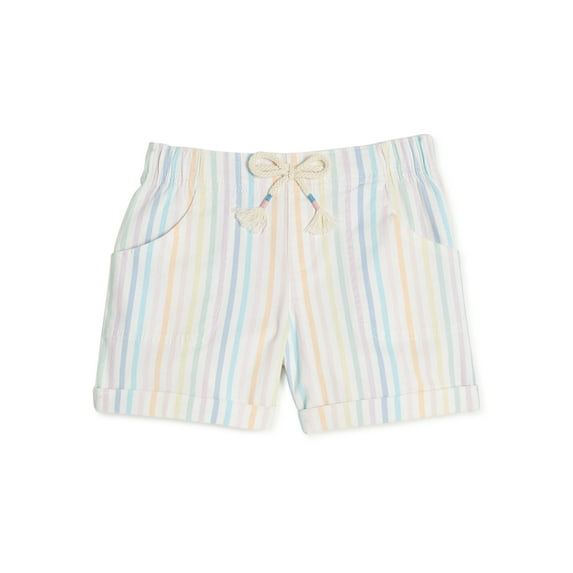 Wonder Nation Girls' Pull On Shorts, Sizes 4-18 & Plus