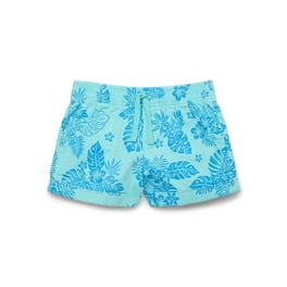 【WONDER WONDER】Silat Gray Wash Bermuda Half Denim Shorts Wonder Nation Girls Denim Shorts with Frayed Hem, Sizes 5-18