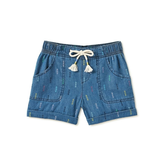 Wonder Nation Girls' Pull On Shorts, Sizes 4-18 & Plus