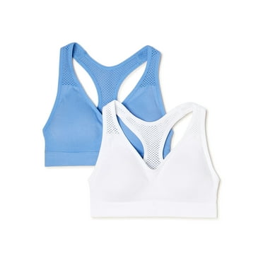 Wonder Nation Girls' Racerback Sports Bra, 2-Pack, Sizes XS-XXL