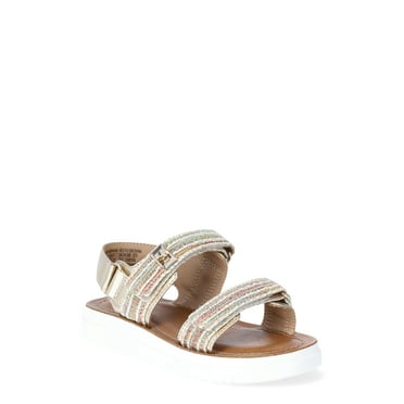 Wonder Nation Girls Raffia Platform Sandals