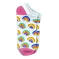 thumbnail image 1 of Wonder Nation, Girls Rainbow No-Show Socks, 1-Pack, Sizes S-L, 1 of 6
