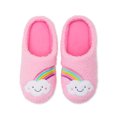 Wonder Nation Girls Rainbow Scuff Slippers, Sizes 13/16