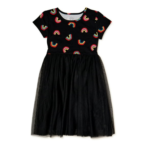Wonder Nation Girls Rainbow Tutu Dress, Sizes 4-18 & Plus