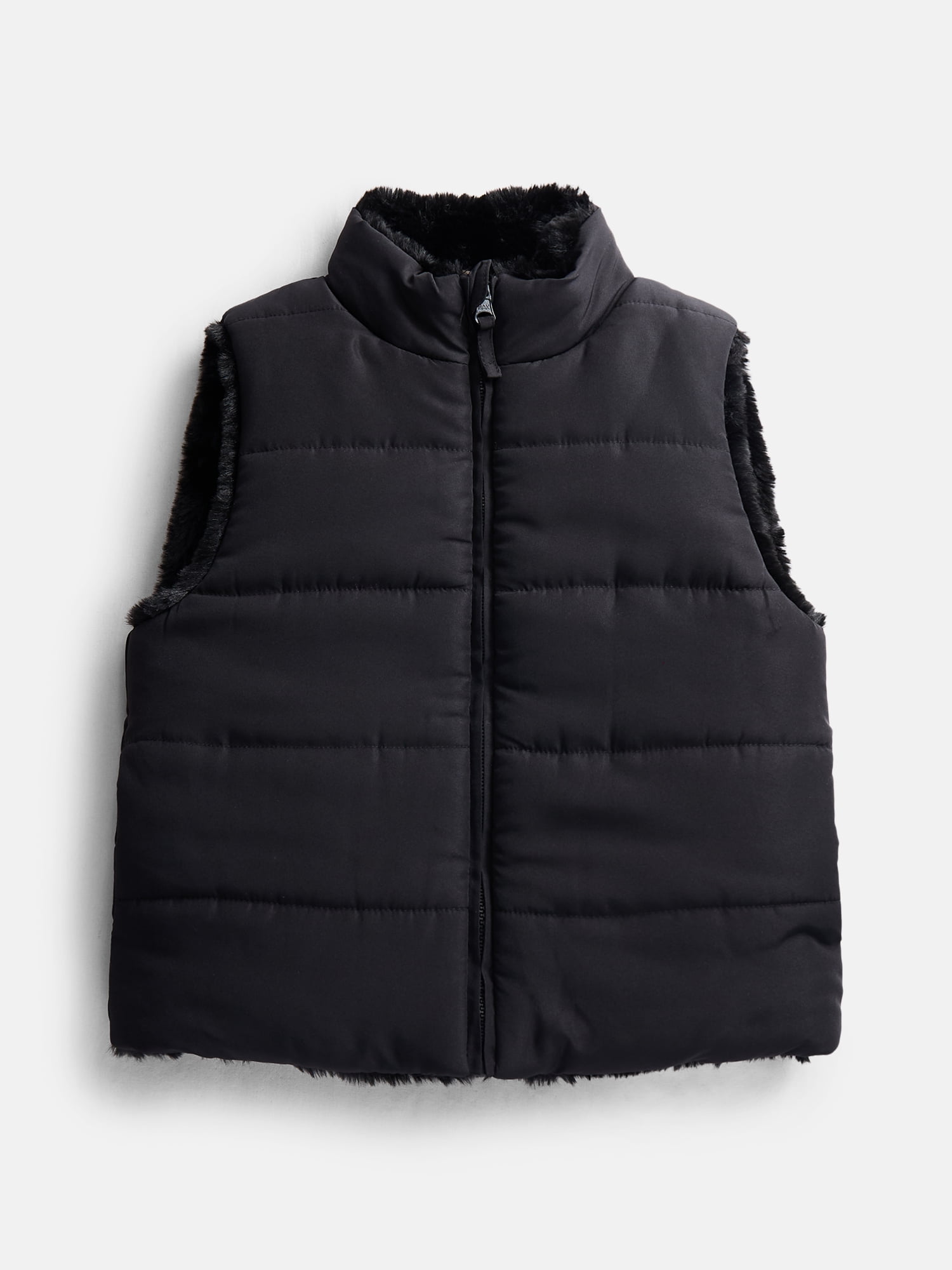 Wonder Nation Girls Reversible Faux Fur Vest, Sizes 4-18 & Plus