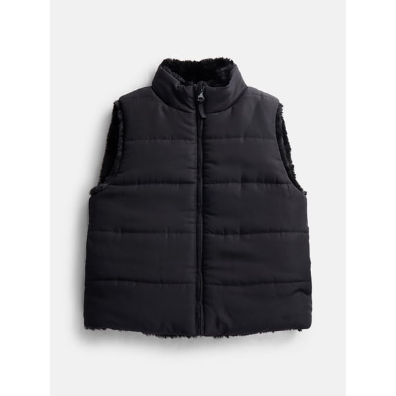 Wonder Nation Girls Reversible Faux Fur Vest, Sizes 4-18 & Plus