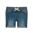 thumbnail image 1 of Wonder Nation Girls Rib Denim Shorts, Sizes 4-18 & Plus, 1 of 3