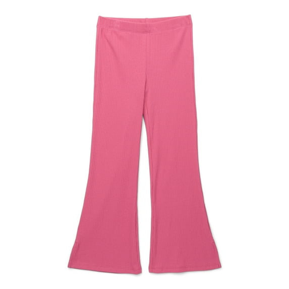 Wonder Nation Girls Ribbed Flare Pants, Sizes 4-18 & Plus