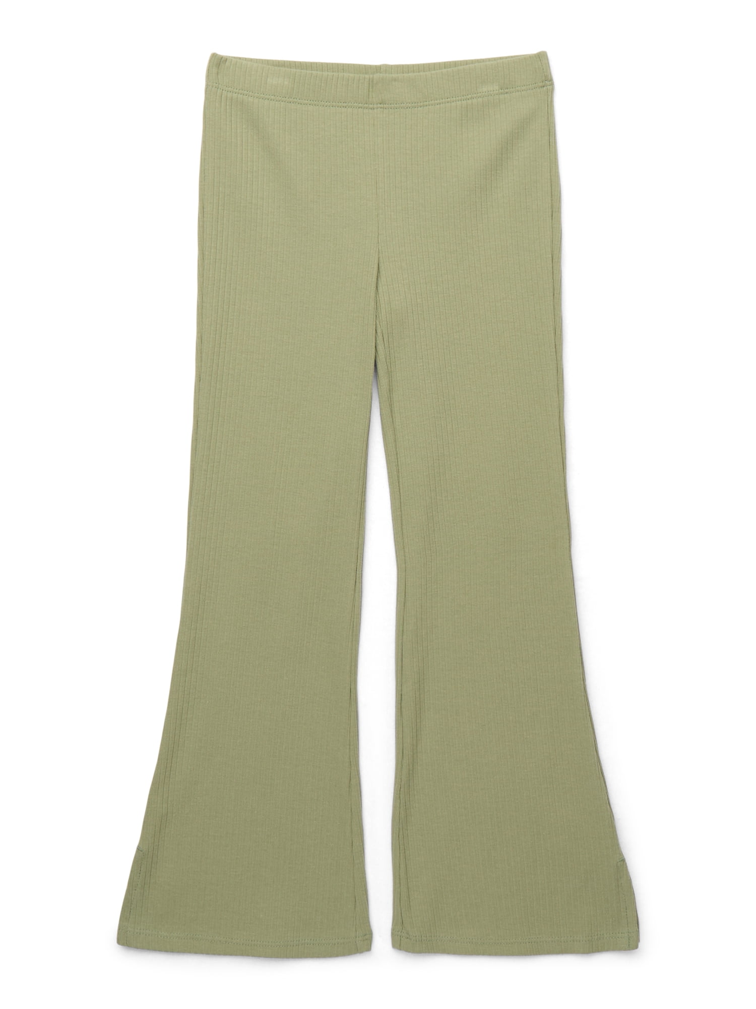 Wonder Nation Girls Ribbed Flare Pants, Sizes 4-18 & Plus