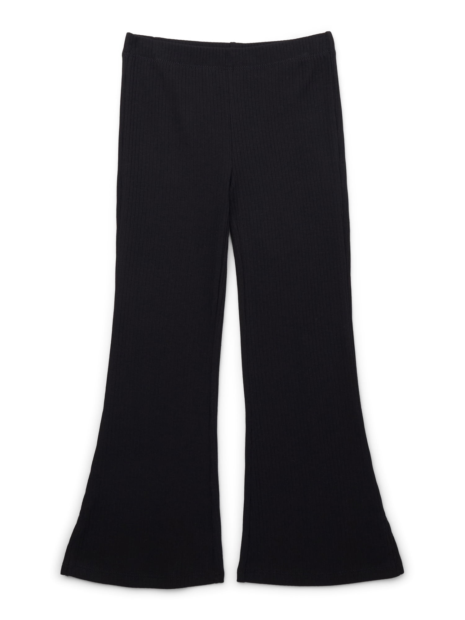 Wonder Nation Girls Ribbed Flare Pants, Sizes 4-18 & Plus