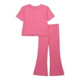 thumbnail image 1 of Wonder Nation Girls Rib Knit Top and Flare Leggings Set, 2-Piece, Sizes 4-18 & Plus, 1 of 3