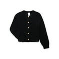 thumbnail image 1 of Wonder Nation Girls Ribbed Button Front Cardigan Sweater, Sizes 4-18 & Plus, 1 of 3