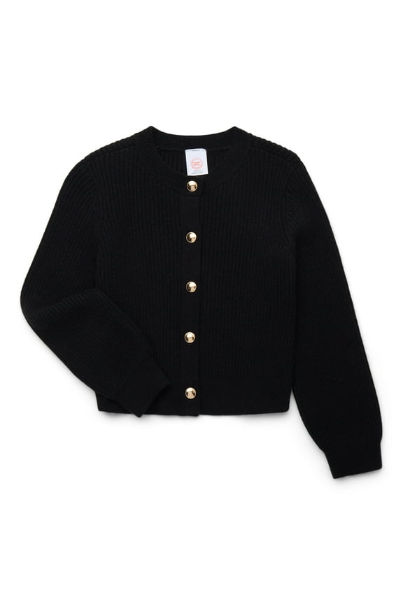 Girls Ribbed Button Front Cardigan Sweater, Sizes 4-18 & Plus