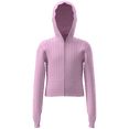 thumbnail image 1 of Wonder Nation Girls Ribbed Knit Hooded Full Zip Sweater, Sizes 4-18, 1 of 1