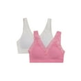 thumbnail image 1 of Wonder Nation Girls Ribbed V-Neck Bra, 2-Pack, Sizes (XS-XL), 1 of 3