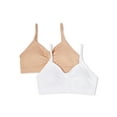 thumbnail image 1 of Wonder Nation Girls' Ruched Bra, 2 Pack, 1 of 2
