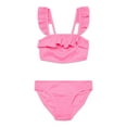 thumbnail image 1 of Wonder Nation Girls Ruffle Bikini Top and Scoop Bottoms Swim Set with UPF 50, 2-Piece, Sizes 4-18, 1 of 3