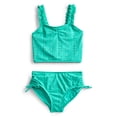 thumbnail image 1 of Wonder Nation Girls Ruffle Eyelet Tankini Swimsuit, 2-Piece, Sizes 4-18, 1 of 3